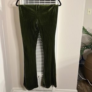 velvet flare leggings